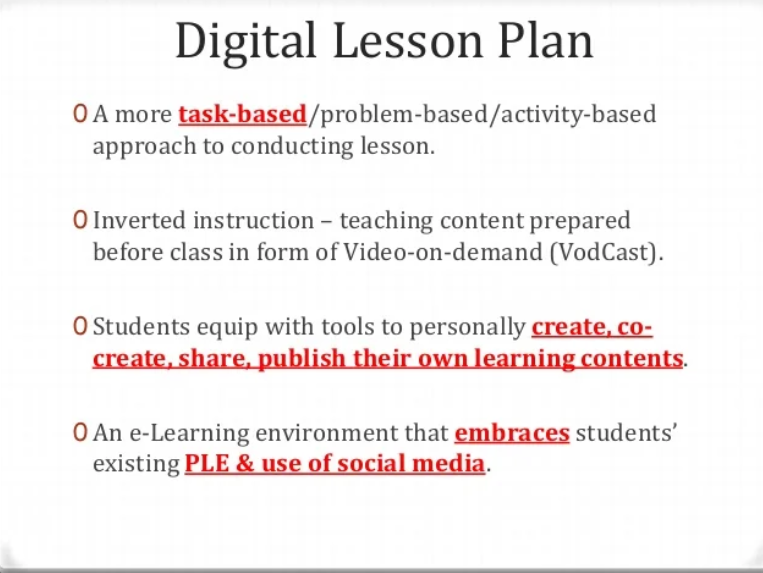 What is Digital Lesson Planning